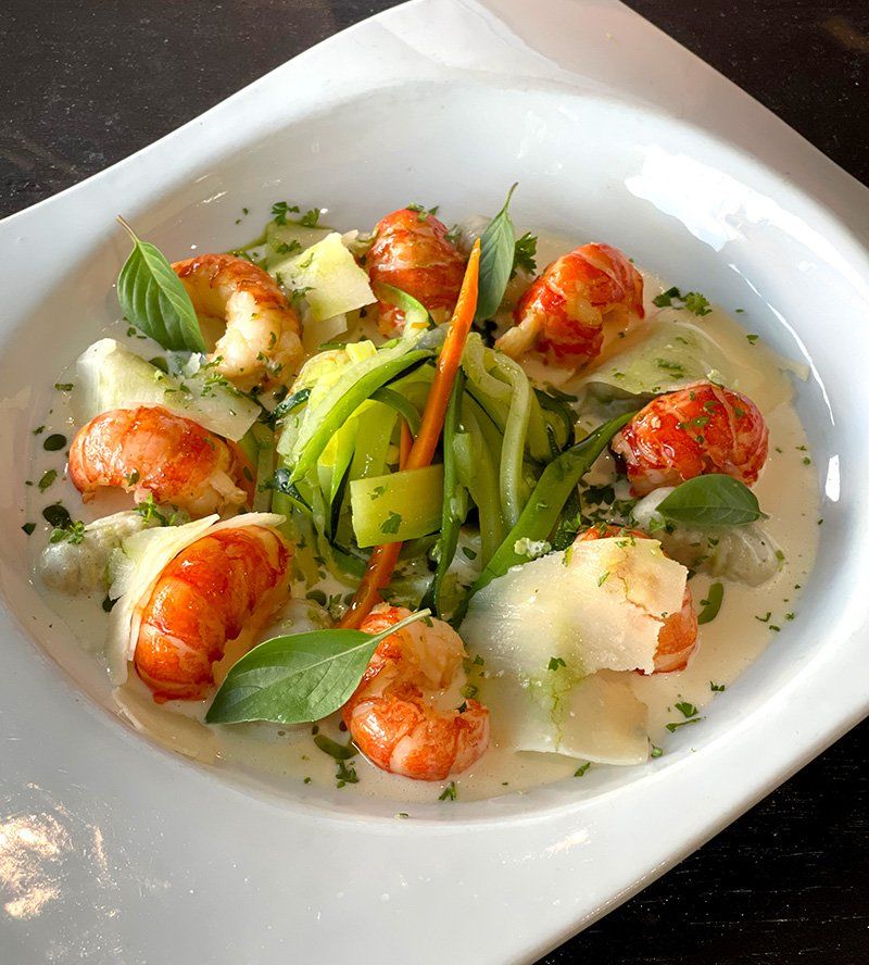 Recette de gnocchis de Ti-nain aux écrevisses d’André Mangatal et tagliatelles de légumes